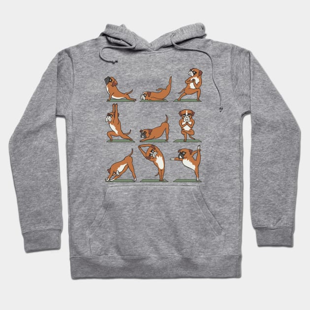 Boxer Yoga Hoodie by huebucket